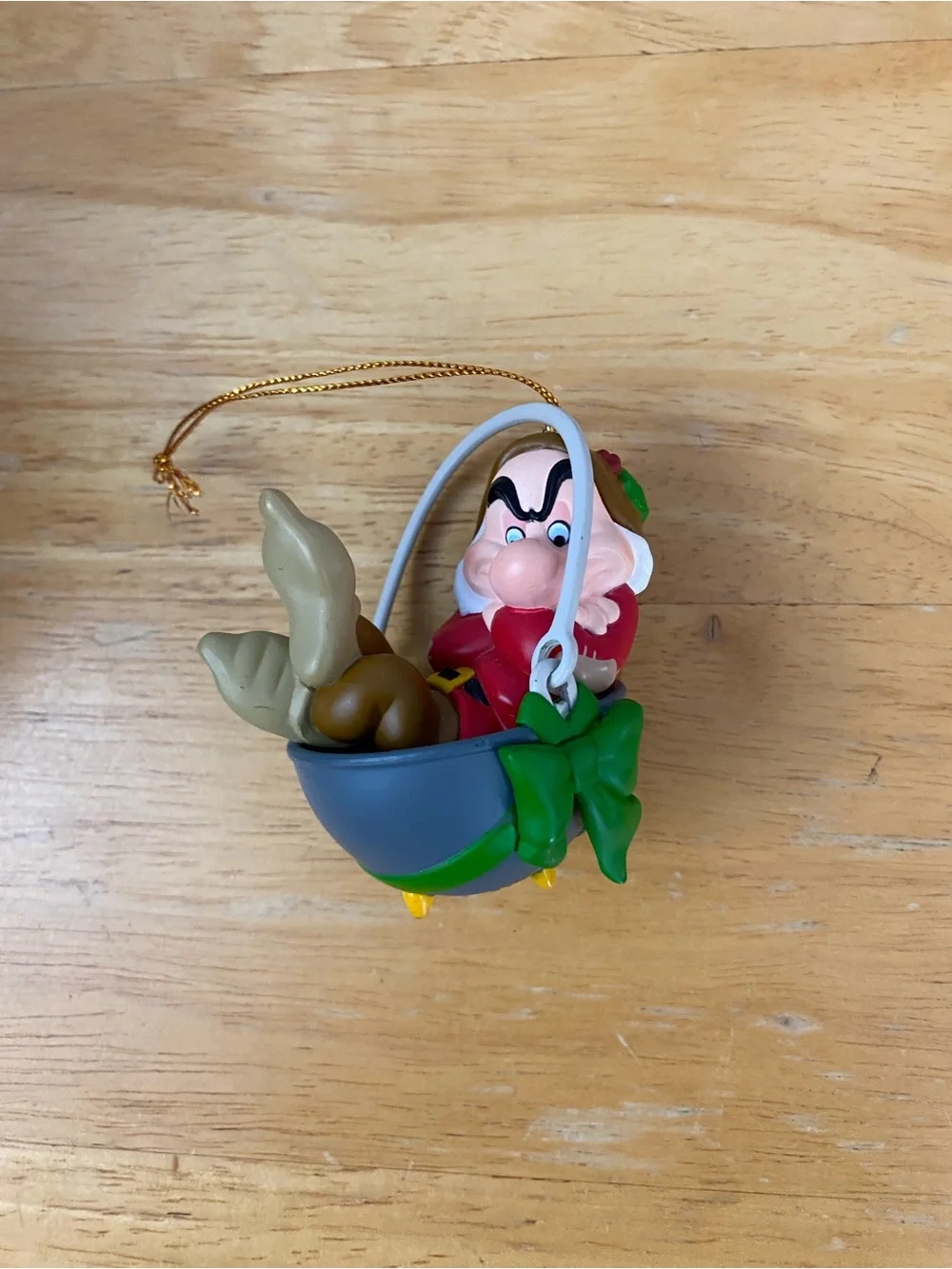 Vintage 90s Grolier President's Edition Grumpy Ornament from Snow White with Box